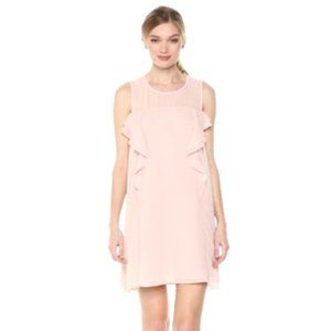BCBGeneration Pale Pink Ruffle Mini Dress